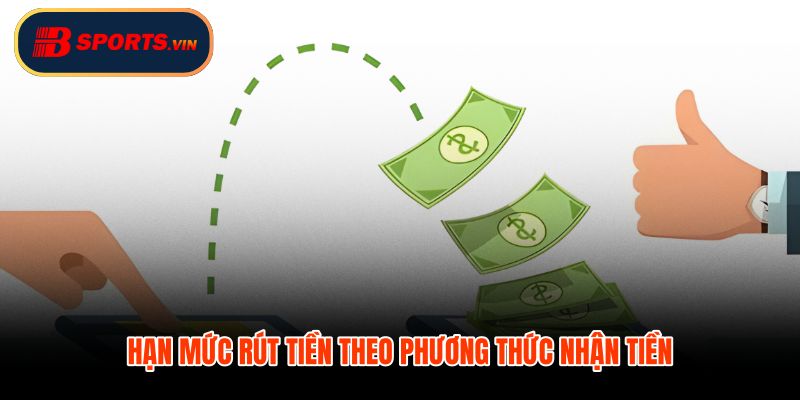 Rút tiền Bsports theo hạn mức từng kênh nhận tiền